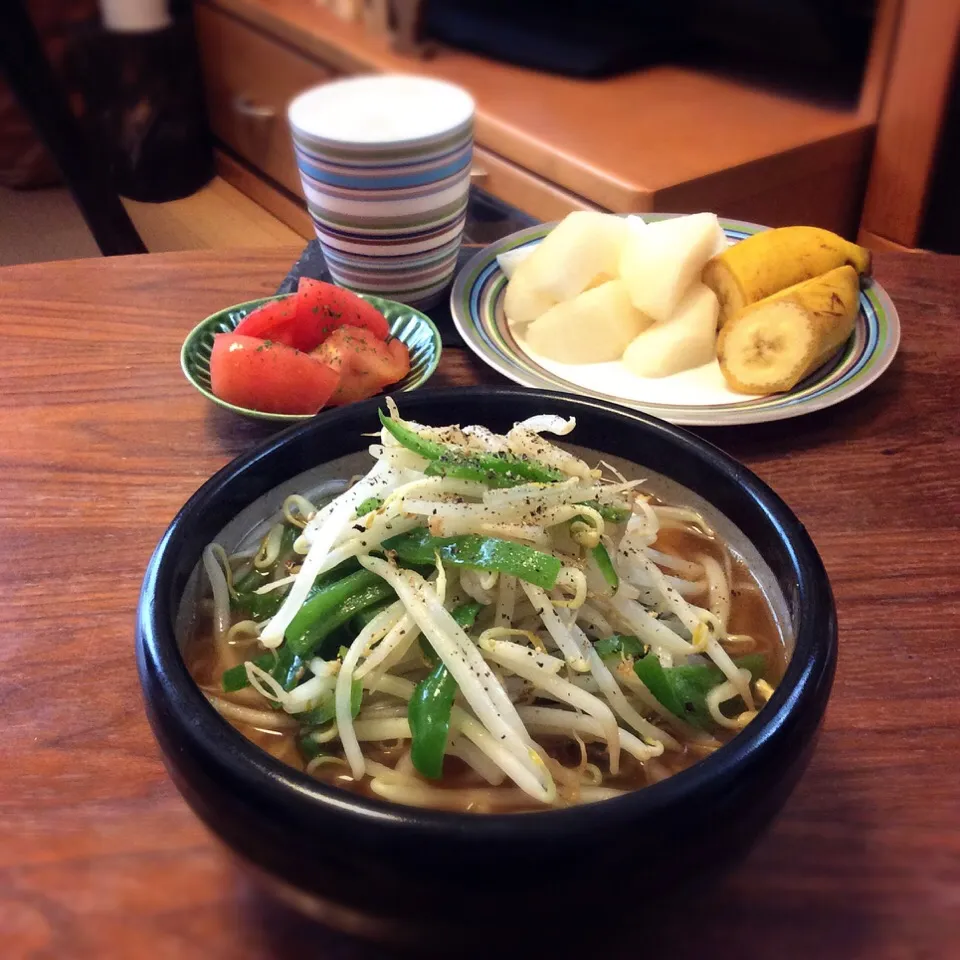 サッポロ一番みそラーメン袋麺で もやしみそラーメン 2016.8.30|キラ姫さん