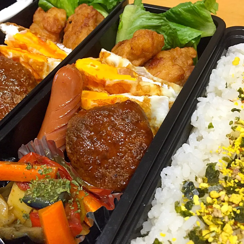 Snapdishの料理写真:今日の親父弁当！|沖縄「ピロピロ」ライフさん