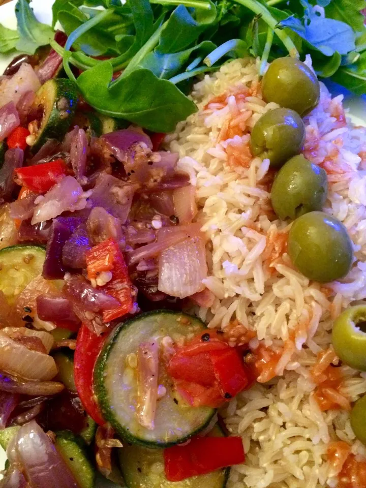 Rice, tomatoes & courgettes|Nick Hiderさん