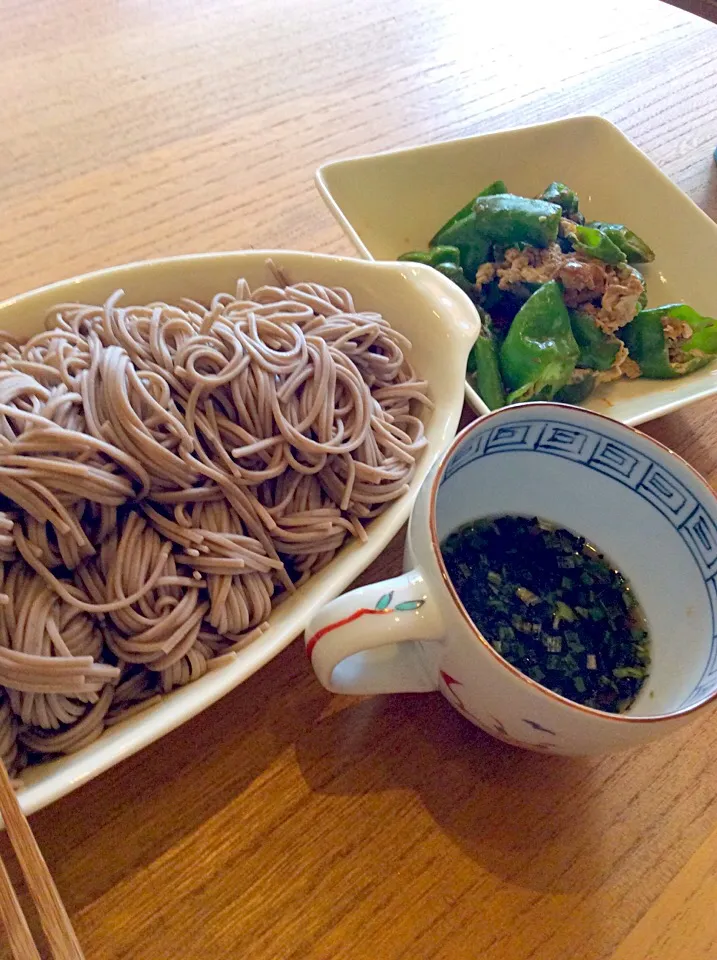 あなたの蕎麦〜(^^)とピーマン炒め|みなみさん