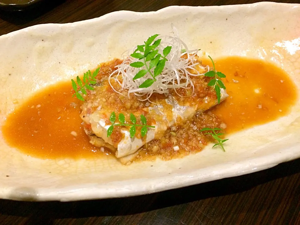 太刀魚のあっさり煮 梅と香味野菜と共に|佐々木修二さん