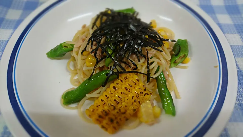 焼きとうもろこしパスタ（バター醤油）|よっしー(=^ェ^=)さん