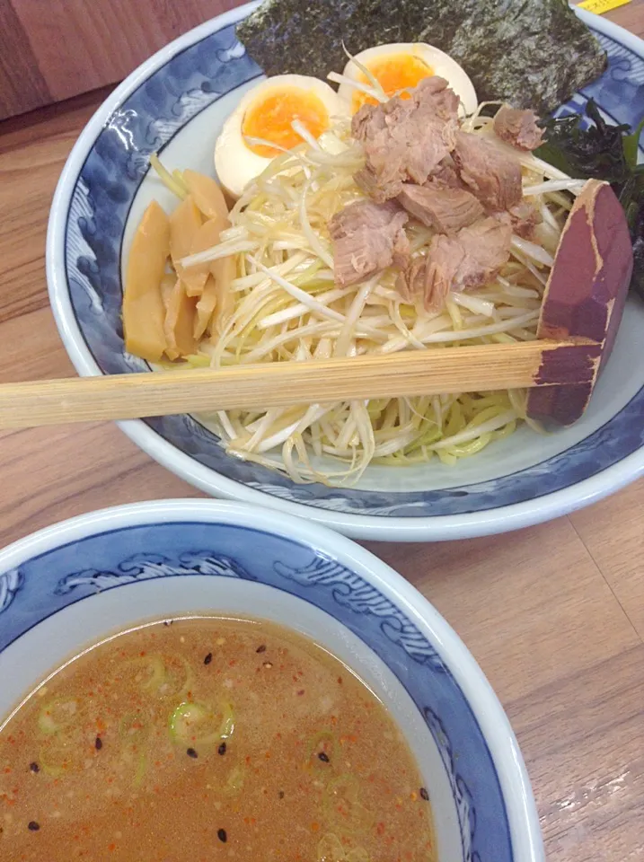 ダブルねぎつけ麺+味玉@らーめん 正直もん（東大宮）|Kazuya Miyukiさん