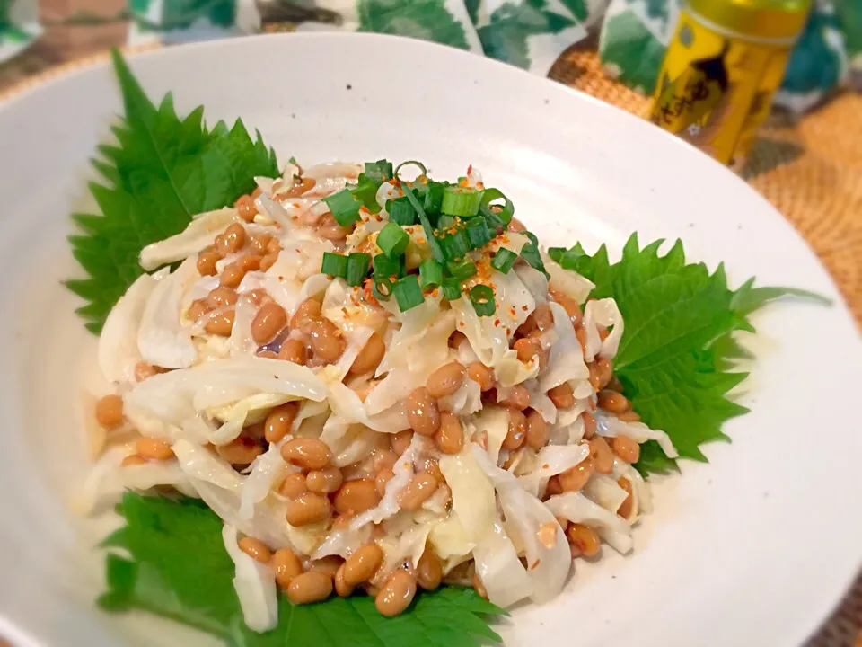 咲きちゃん納豆(娘命名w)♡咲きちゃんの料理 オツな肴🍶シリーズ😁⑥納豆の簡単おつまみ💖|あゆさん