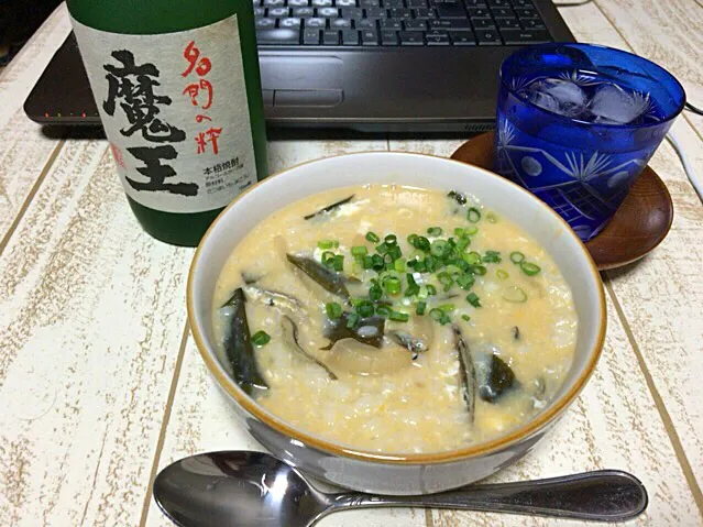 今日の男飯(⌒-⌒; )夜食バージョン♫おじや♫|ひーちゃんさん