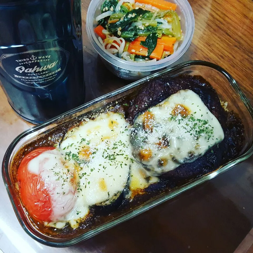 Snapdishの料理写真:今日のお弁当箱 ５６#ハンバーグドリア|とみのすけさん