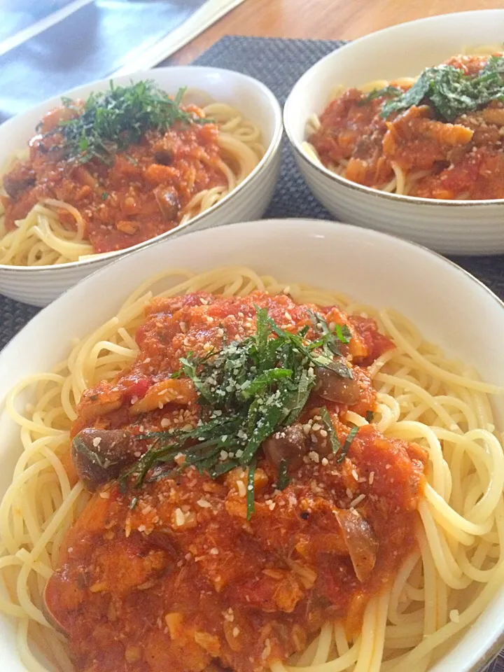 今日のお昼は
こだわりの麺と
こだわりのパスタソースで💖|松野真理子さん