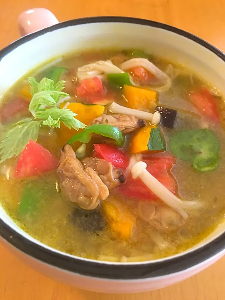 アサリと野菜のスープ|ゆうやけラララさん