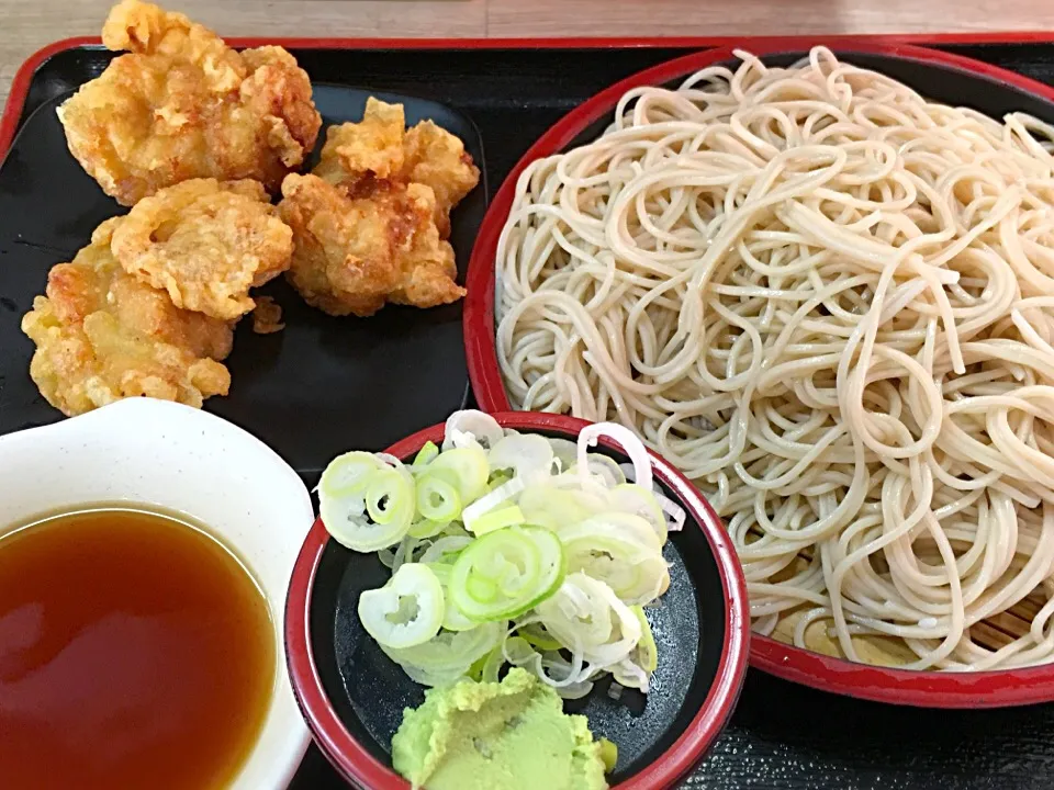 Snapdishの料理写真:立食いそば手帳 名店120［首都圏編］あり賀せいろう（馬喰横山）鳥からせいろ 160901|ゆうじ.さん