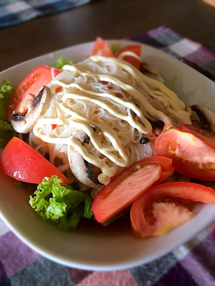 サラダそうめん|しいたけ茶さん