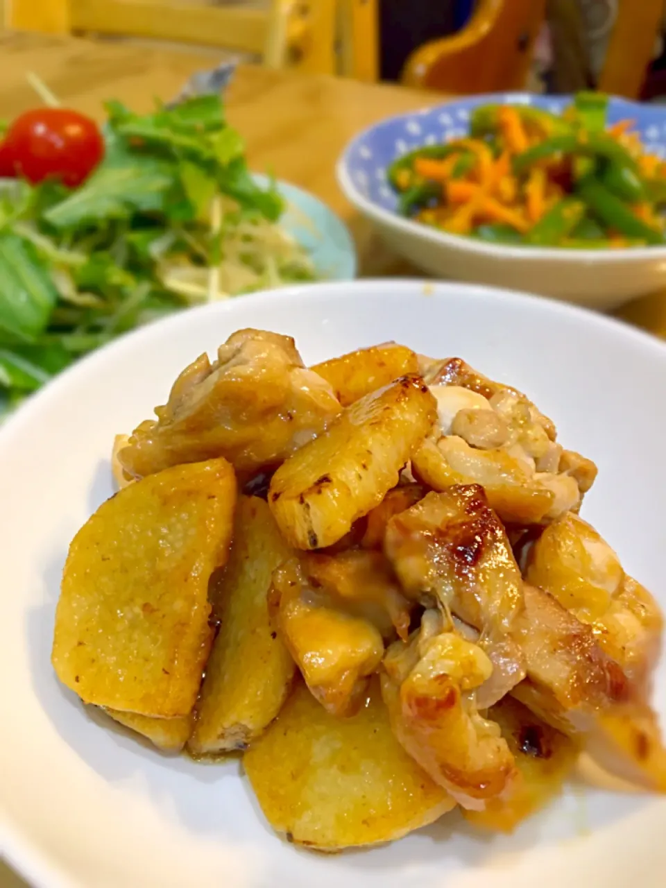 鶏肉と長芋の照り照り煮|えりさん