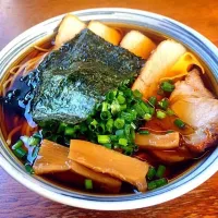 Snapdishの料理写真:朝ラーメン 纏 焼津市 温の並 ramen