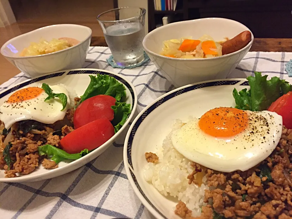 今日の晩御飯☆ガパオライス|あさこさん