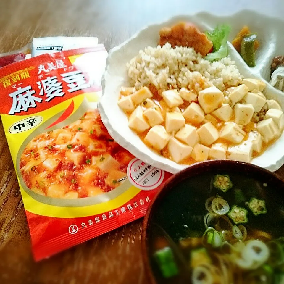 丸美屋麻婆豆腐の素で麻婆飯|プチテンよすさん
