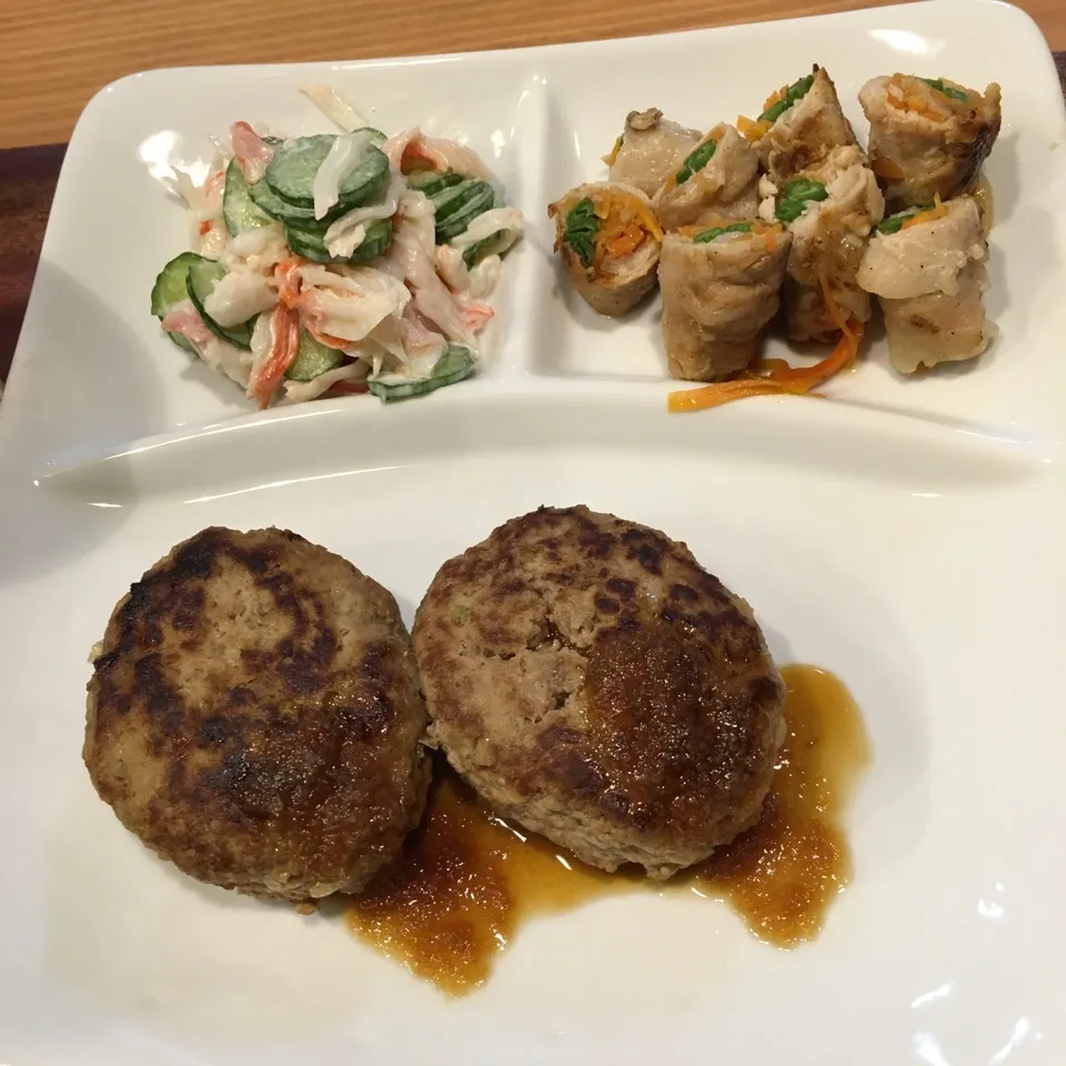 2016.9.1 晩御飯は豆腐ハンバーグプレート|あっきーよさん