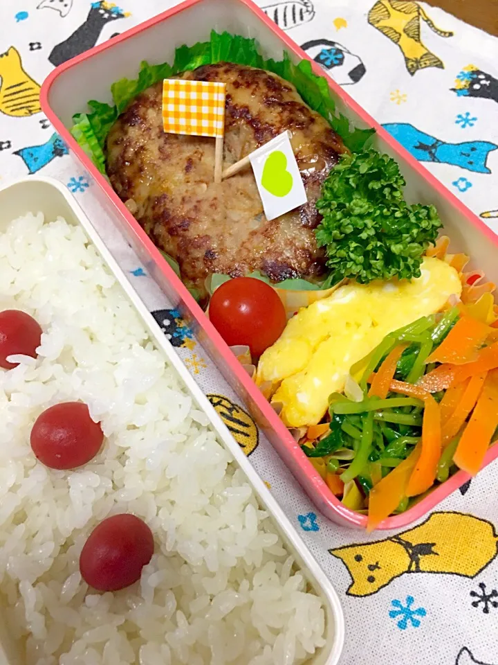 Snapdishの料理写真:和風ハンバーグ弁当|かりんかさん