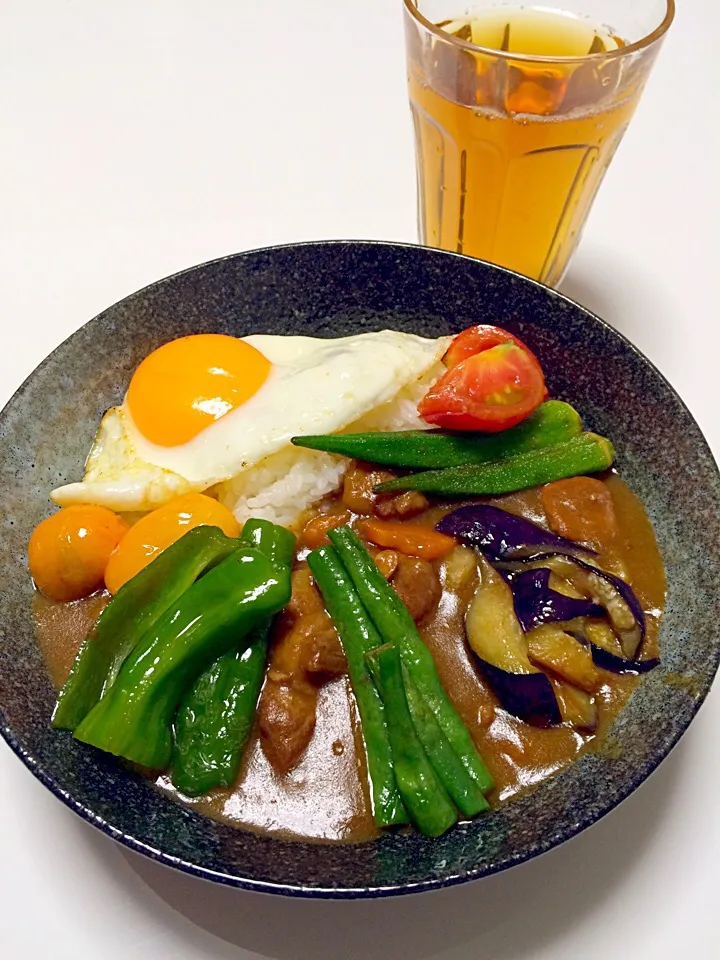 親戚の畑で採れた夏野菜のカレー|Shigenori Miyataさん