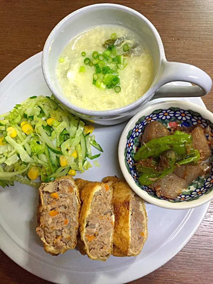 Snapdishの料理写真:本日の夕飯🍙|ひろっちさん