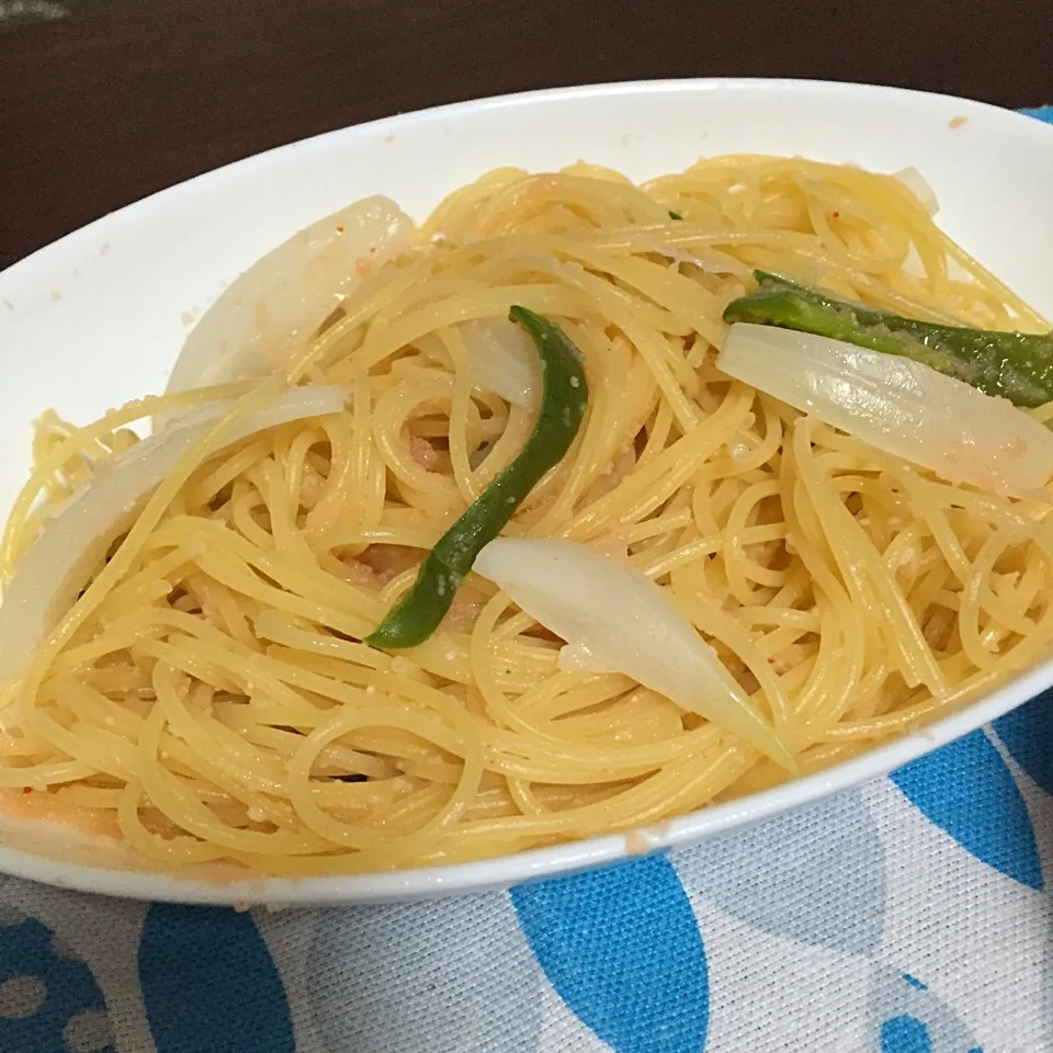 Snapdishの料理写真:簡単たらこスパゲティ♪|たかみさん