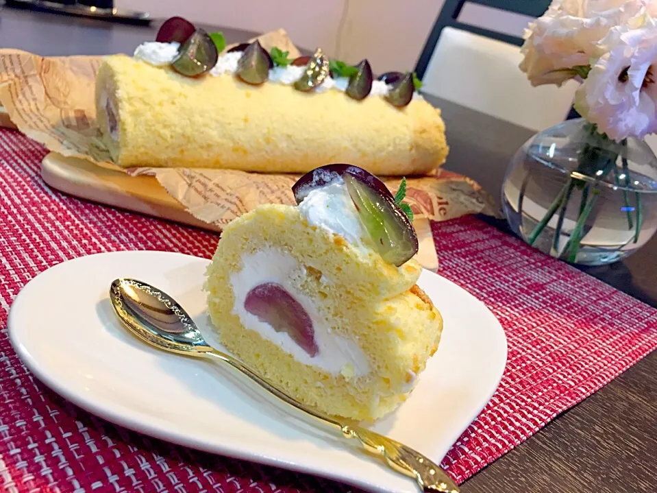 Rizmuさんの料理 シフォンロールケーキ✨|kiyoさん