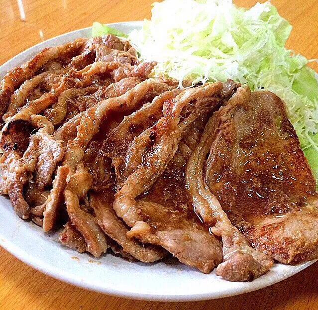 豚の生姜焼き Pork fried with ginger|ガク魁‼︎男飯さん