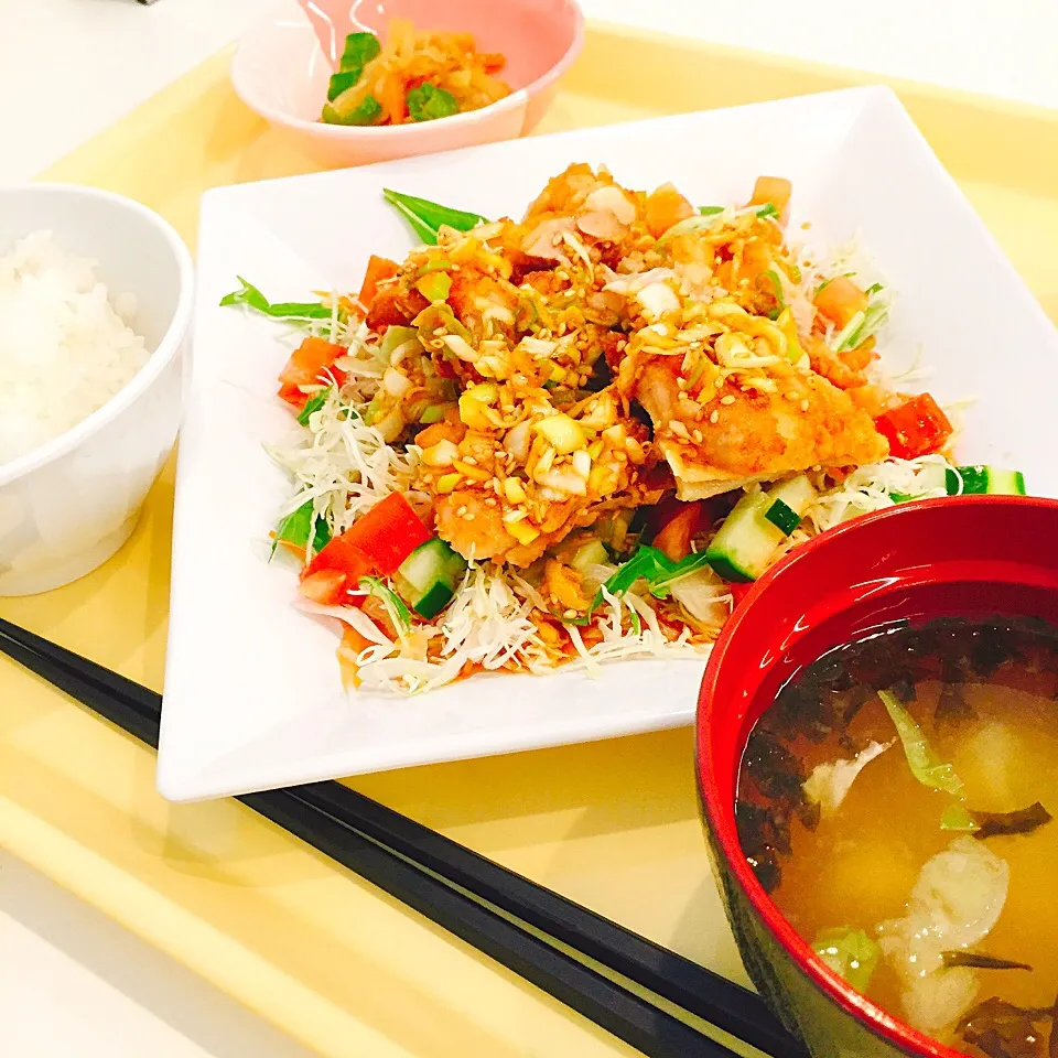 【本日の300円社食】油淋鶏定食|恭子さん