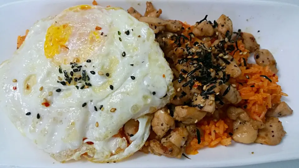 Kimchi Fried Rice with teriyaki chicken 😙👄👅👅👅💋💋|🌷lynnlicious🌷さん