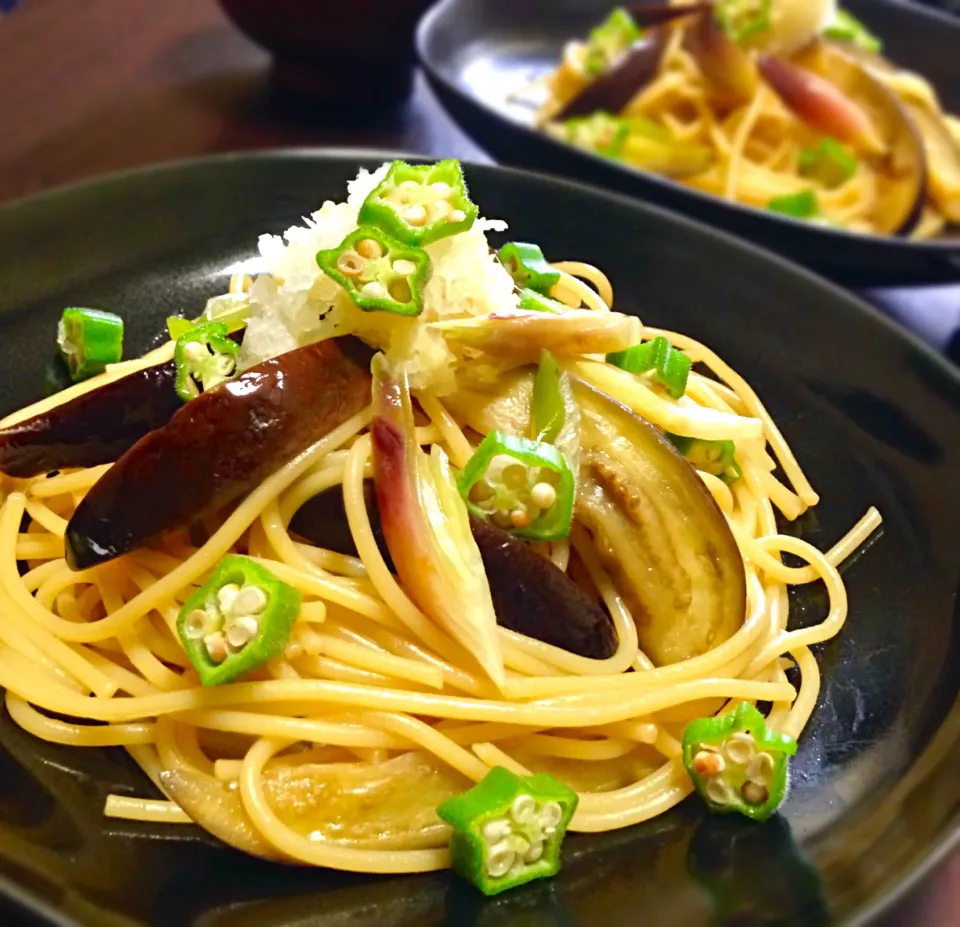 昼ごはん  去りゆく夏を想う和風パスタ）Oo｡.（´-`）|砂雪さん