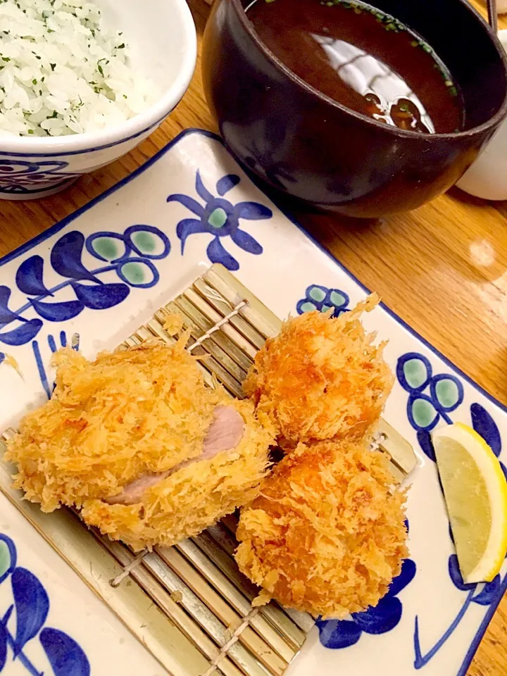 ヒレカツ&貝柱カツの盛り合わせ定食|MIEKO 沼澤三永子さん