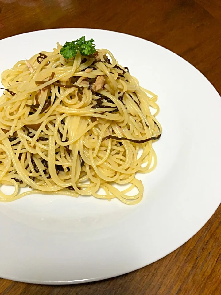 ツナと塩昆布のパスタ🍝|00shellyさん