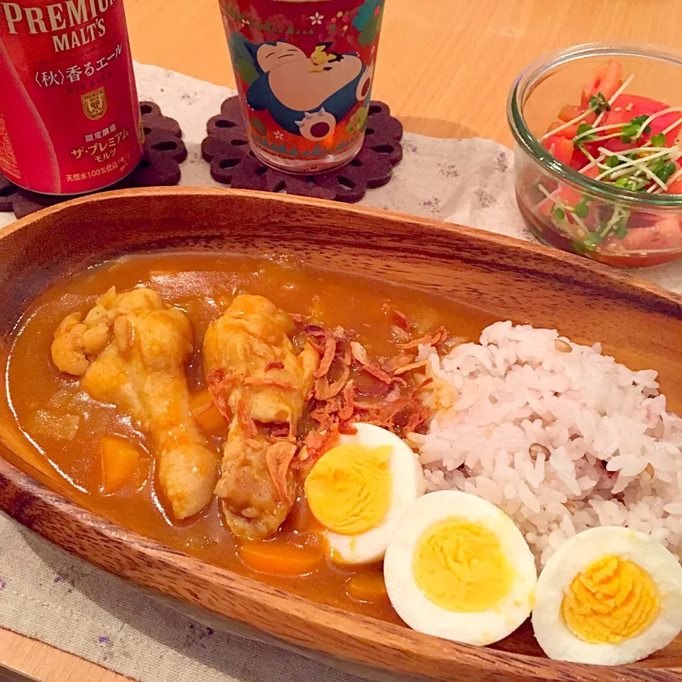 Snapdishの料理写真:手羽元薬膳カレー|かぴこさん