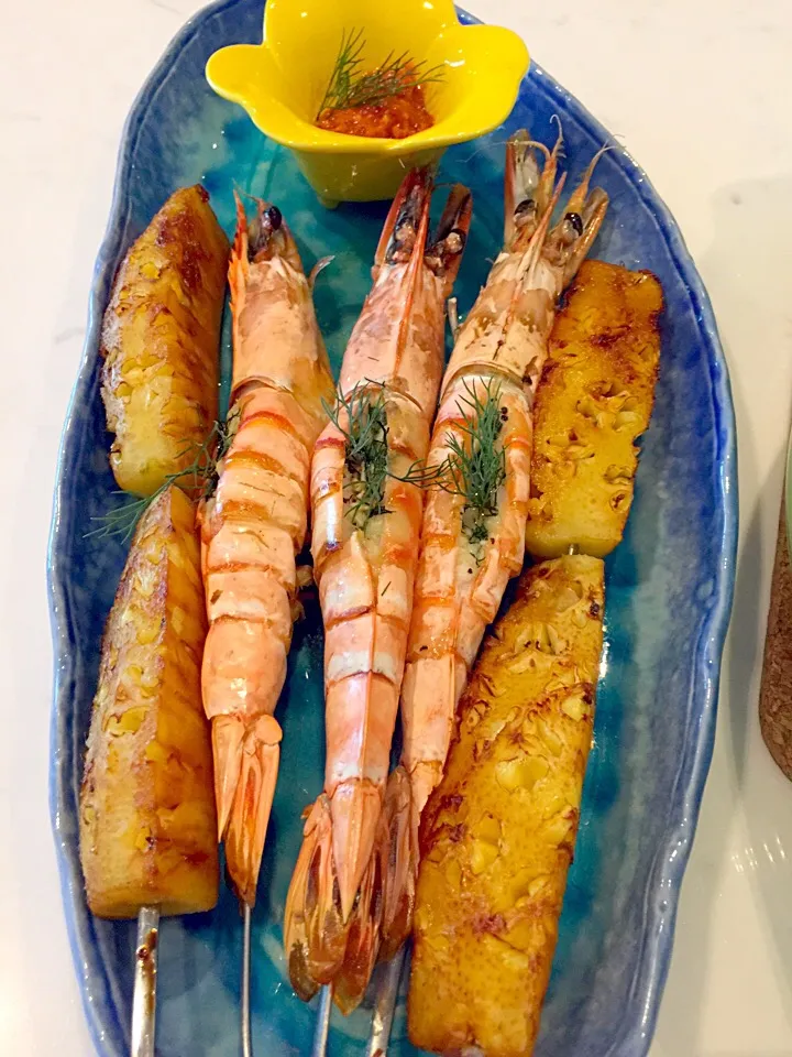 Grilled King Prawn with Sweet Pineapple .|Aunty Gさん