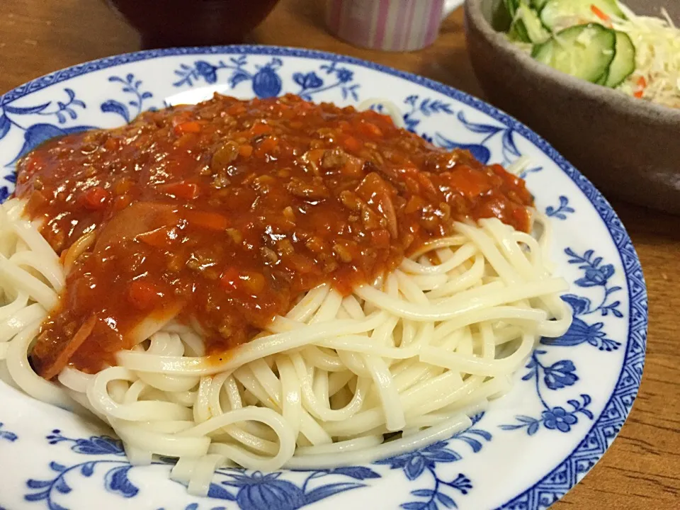 スパゲティミートソースのはずだったんだけど^^;|さんだーさん