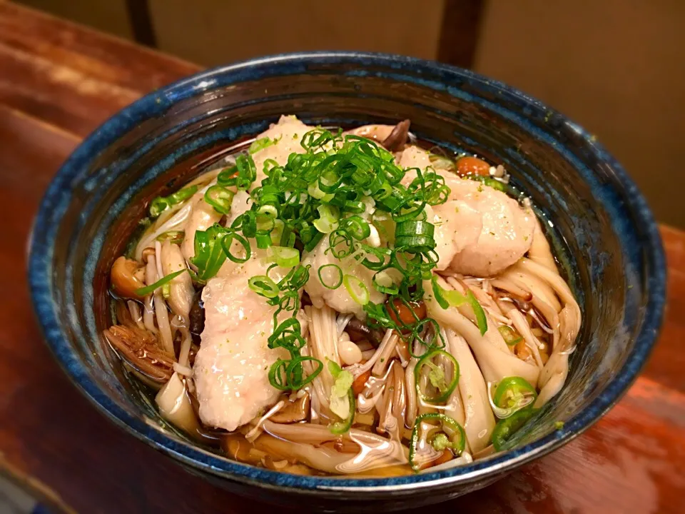 たっぷりキノコと鶏むね肉のそうめん 青唐入り2|半田手延べそうめんの店 阿波や壱兆さん