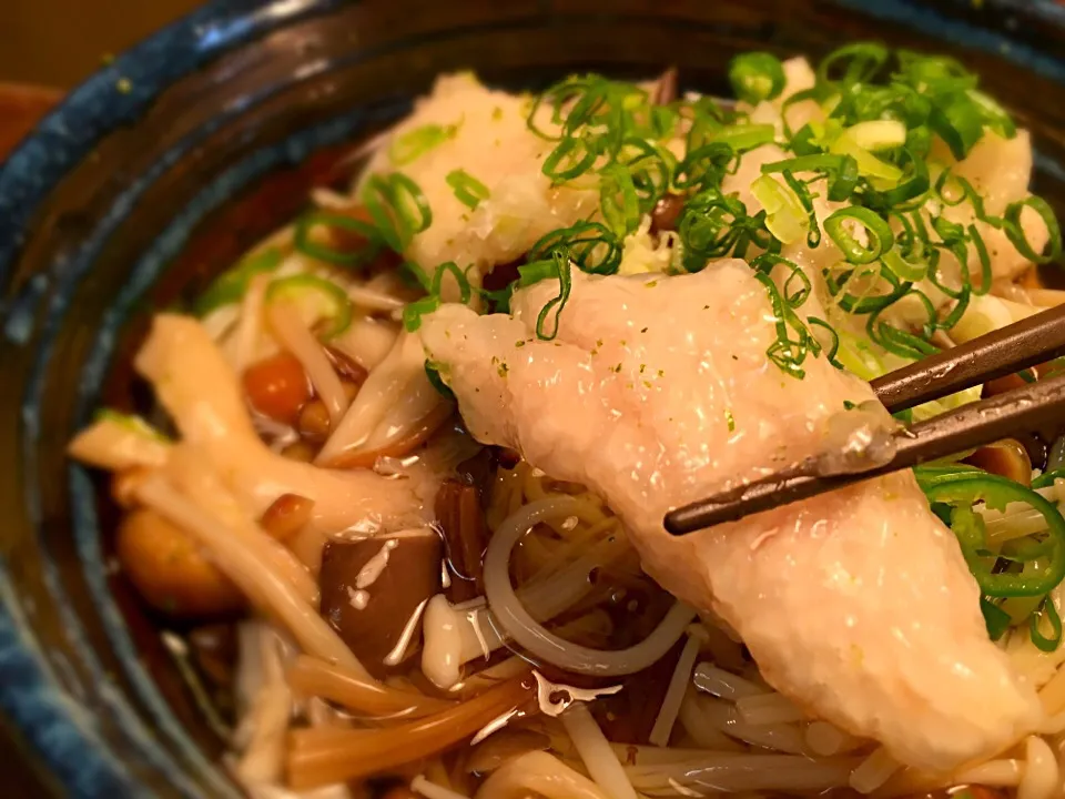 たっぷりキノコと鶏むね肉のそうめ 青唐入り5|半田手延べそうめんの店 阿波や壱兆さん