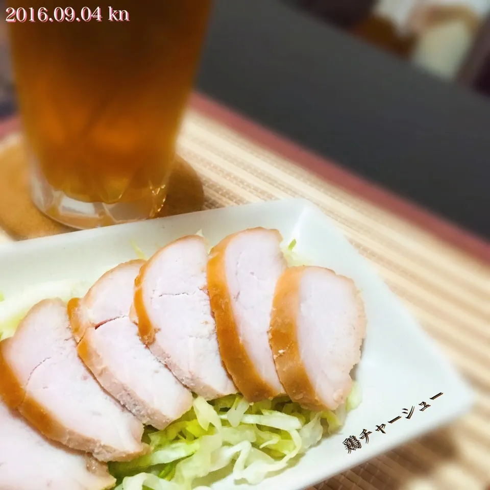 Snapdishの料理写真:むね肉でヘルシー✿鶏チャーシュー|knさん