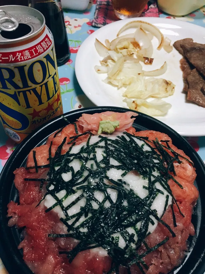 山かけまぐろ２色丼🐟|akiさん