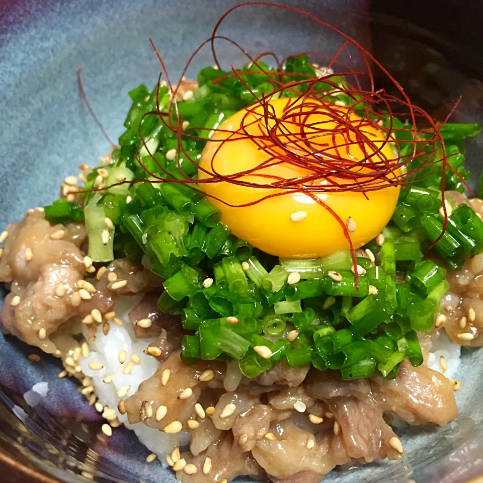 レンジで豚コマねぎチャーシュー風丼|カウンター嬢さん