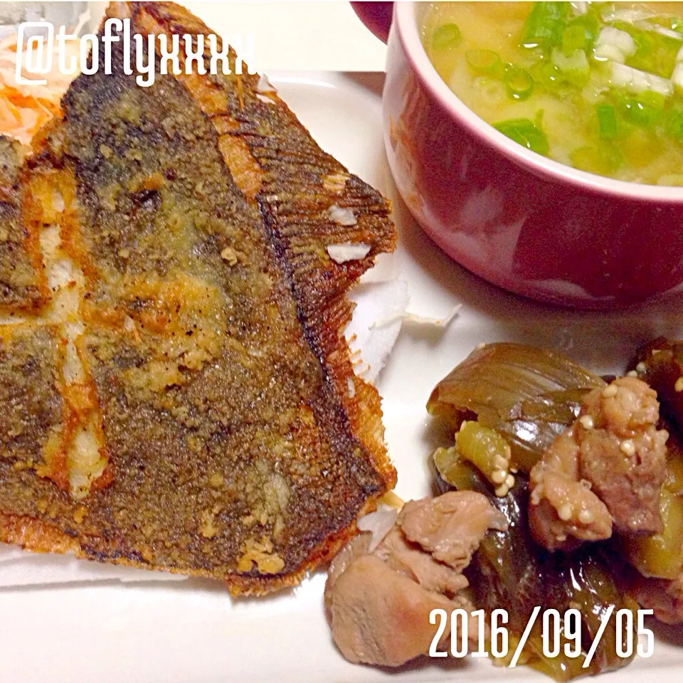 2016/09/05 晩御飯。|くろずきんさん