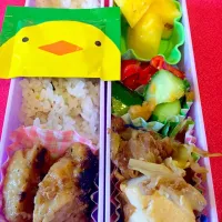 Snapdishの料理写真:鳥のしょうが焼き＆肉豆腐✨|りんごさん