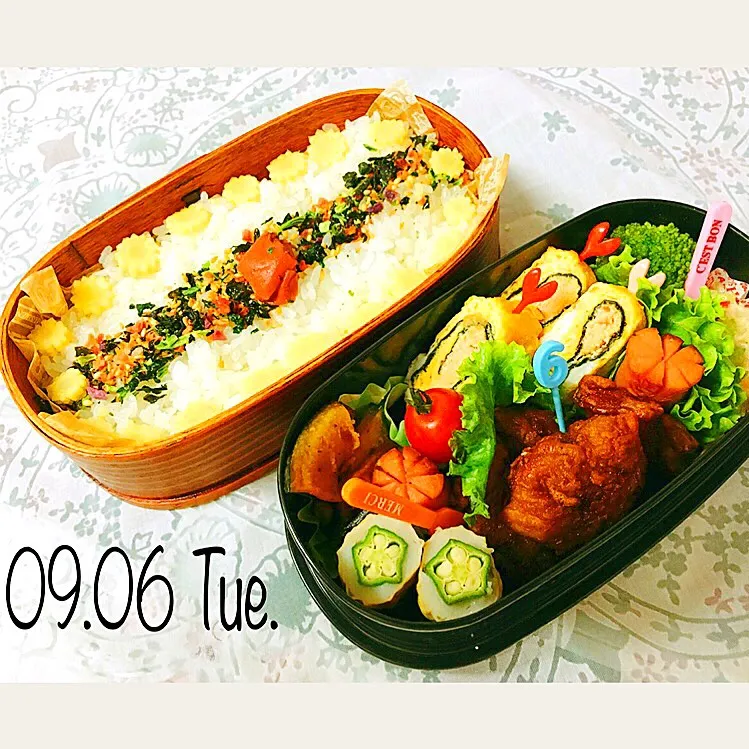 みんな大好き！定番からあげ弁当〜♫|mikiteeee52さん