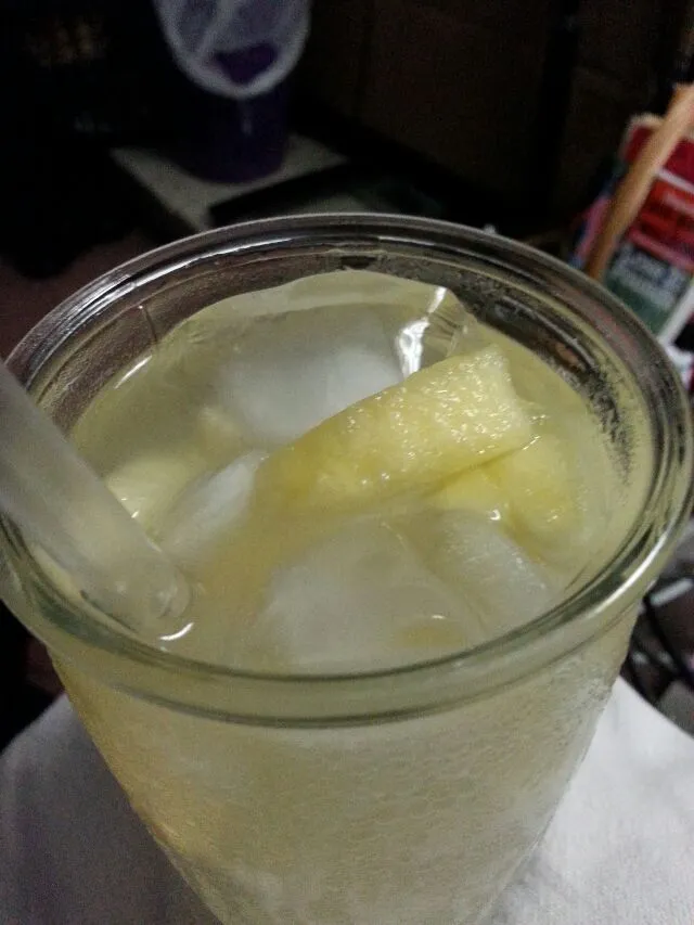 homemade lemonade with sliced apples.|Polly Gelfusoさん