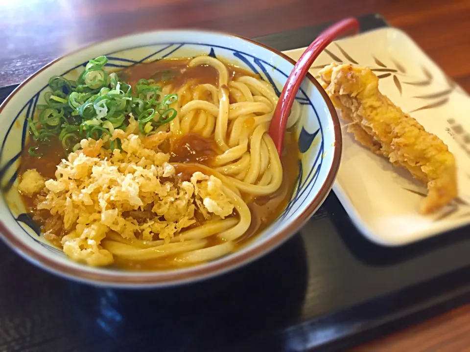 カレーうどん＋かしわ天|古山さん