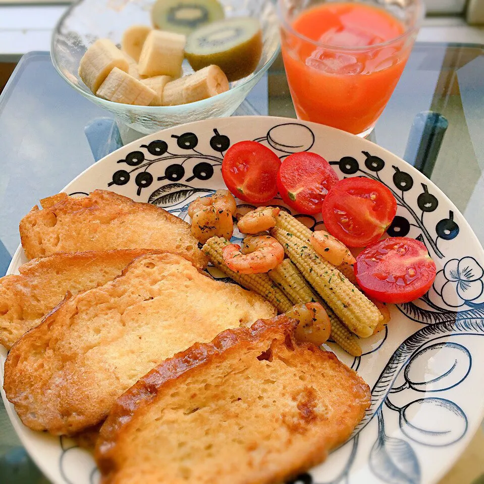 今日のランチ（ラスクでフレンチトースト）|まゆみクックさん