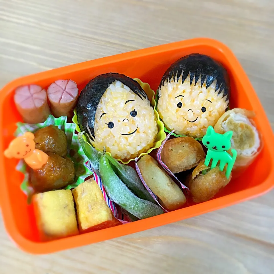 先生と長男くんお弁当|ぴぃさん