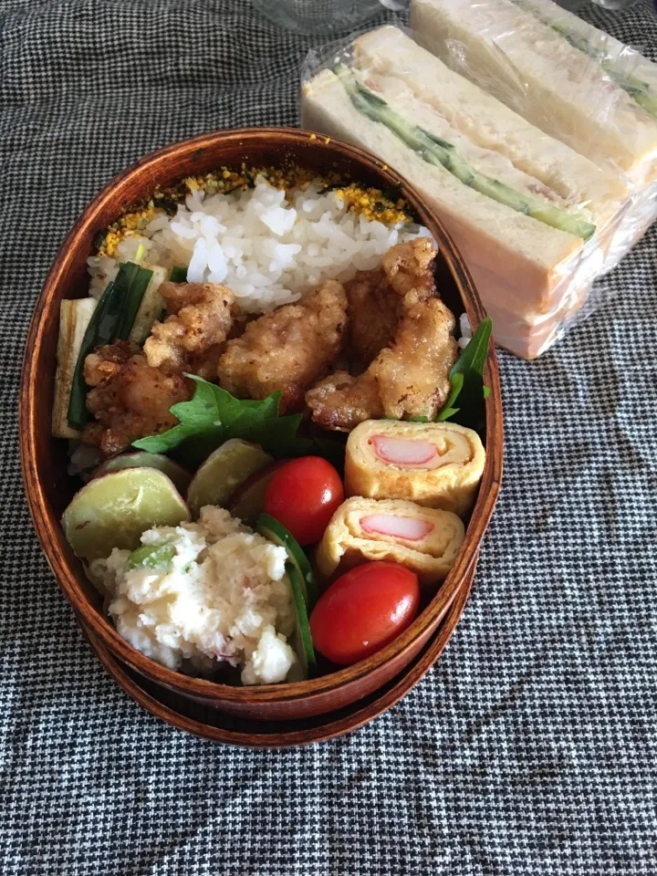 ぽん酢からあげ弁当 サンドイッチ|まいぱんさん