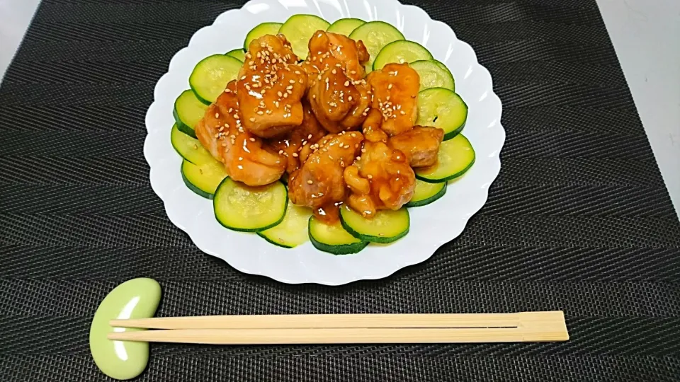 ズッキーニと照り焼きチキン|pyonさん