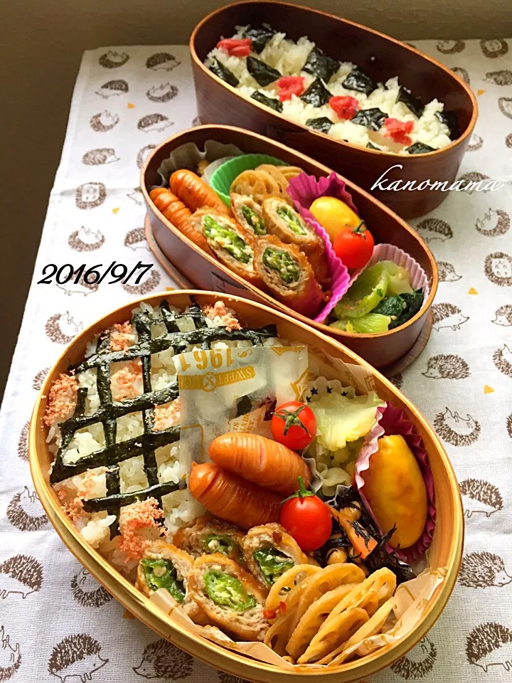 息子くん弁当&パパ弁。|ゆきさん