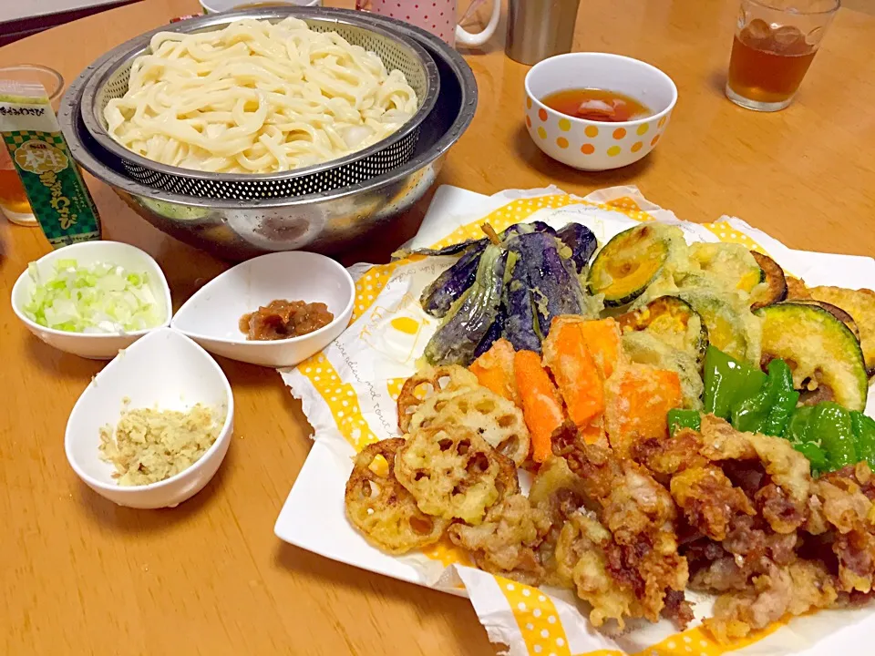 夕飯( ´ ▽ ` )ﾉ手打ちうどん(*´╰╯`๓)♬|ふみぃさん