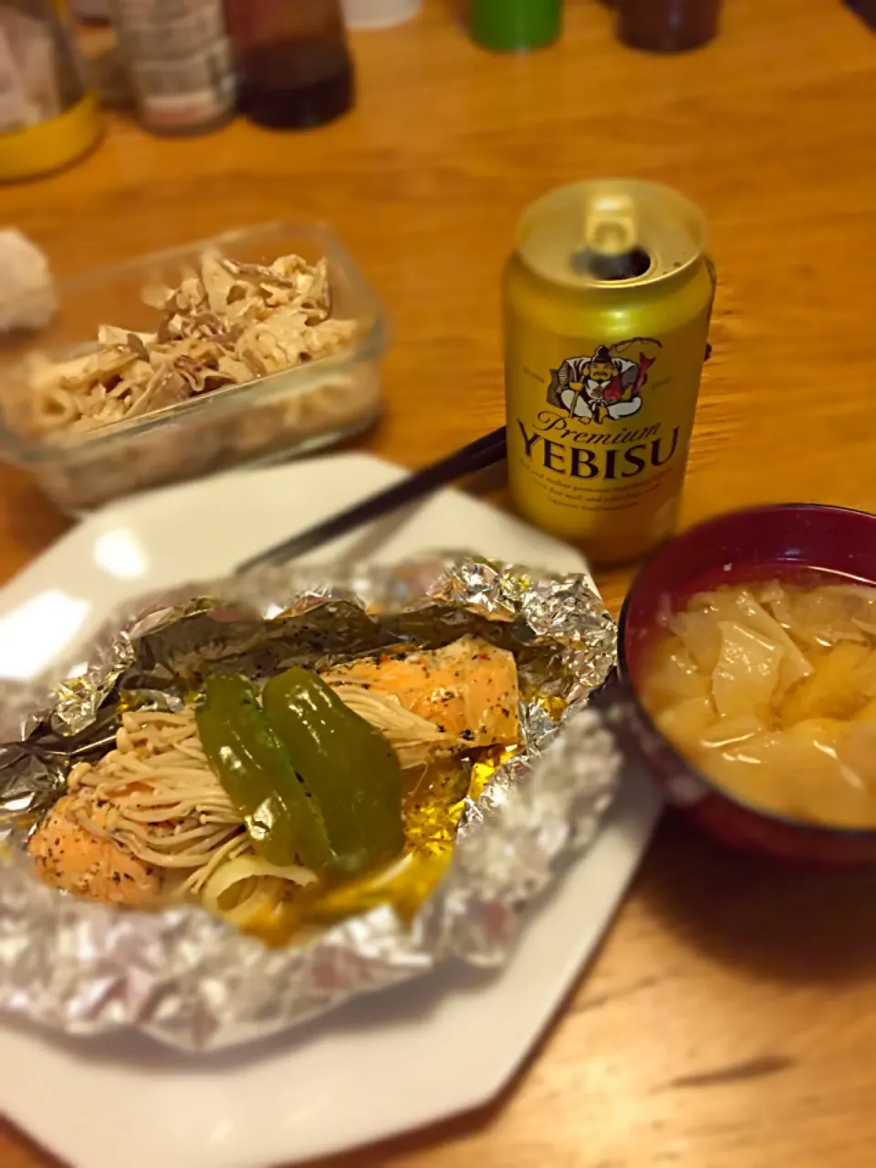 Grilled salmon with Yebisu beer!|Mayumi Sakurabaさん